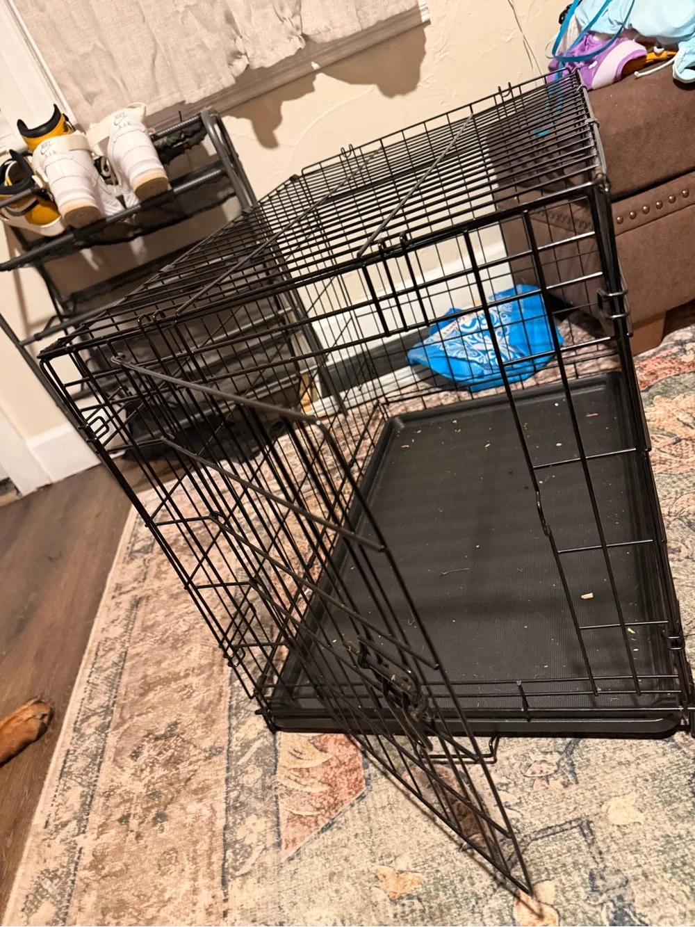 Black Small Pets Wire Cage Crate